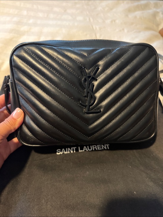 Saint Laurent Handbags - Authentic Saint Laurent Black Quilted Leather Camera Crossbody with YSL Monogram